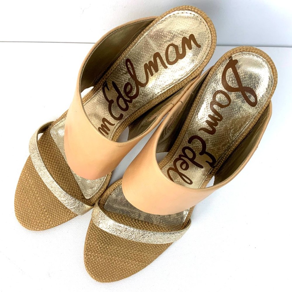 New Sam Edelman Yoselin Heels Sandals Tan/Beguie - Picture 15 of 16